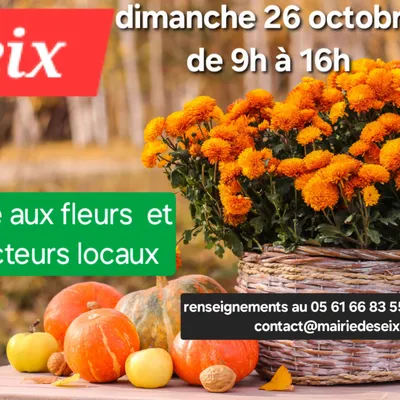 Marché aux fleurs d'automne et producteurs locaux