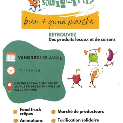 Marché Solidaire au Centre social Condorcet à Roanne
