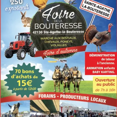 Foire d'automne de la Bouteresse à Ste Agathe-la-Bouteresse