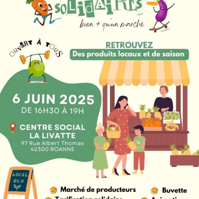 Marché solidaire au Centre social La Livatte à Roanne