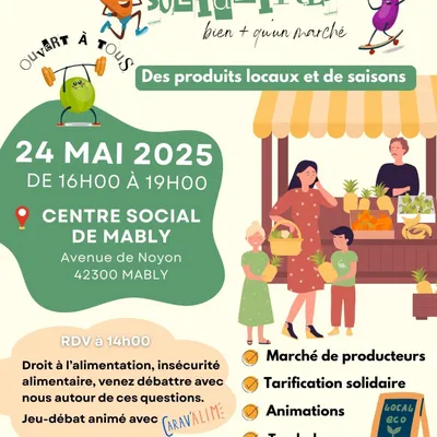 Marché solidaire au Centre social de Mably