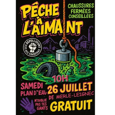 Journée découverte pêche à l'aimant à Merle-Leignec