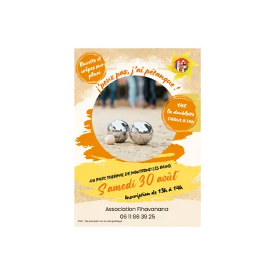 Concours de pétanque à Montrond-les-Bains