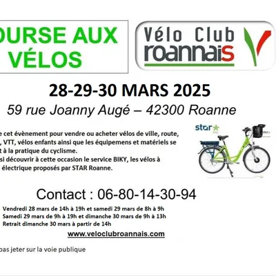 Bourse aux vélos de printemps à Roanne 