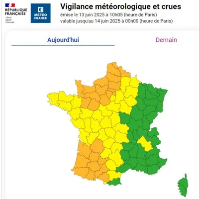 Le Nord et le Pas-de-Calais en vigilance orange aux orages ce...
