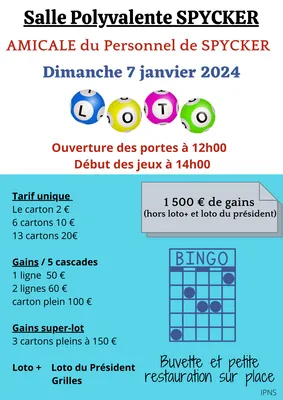 Loto à Spycker le 7 janvier