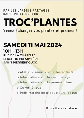 Troc'plantes à St Pierre Brouck - 11 Mai