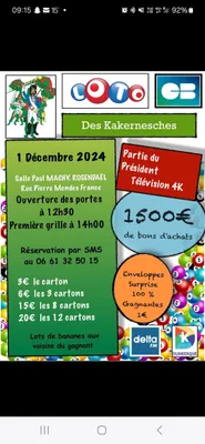 Loto des kakernesches le 1 décembre à Dunkerque 