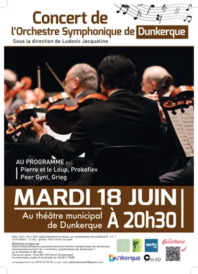 Concert de l'Orchestre Symphonique de Dunkerque le 18 juin