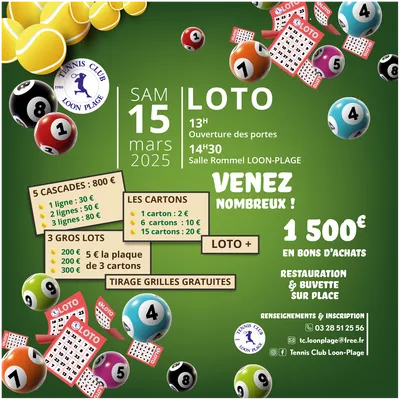 Loto le 15 mars à Loon-Plage