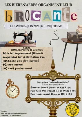 Brocante des Bieren’aeres le 14 juin à Bierne