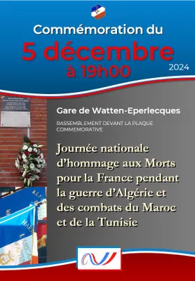 Cérémonie Aux Morts pour la France, lors de la guerre d’Algérie et...