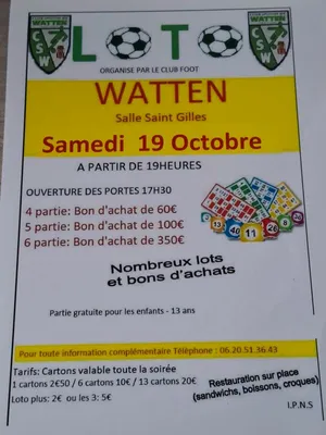 Loto le 19 octobre à Watten