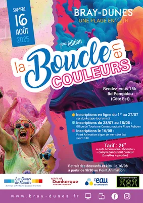 Boucle en couleurs le 16 août à Bray-Dunes