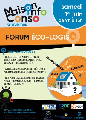 Forum Éco-Logis le 1 juin à Gravelines