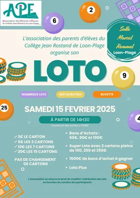 Loto le 15 février à Loon Plage