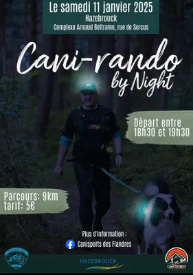 Cani’rando by night le 11 janvier à Hazebrouck 