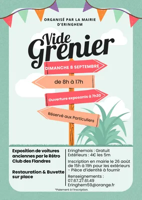 Vide grenier le8 septembre à Eringhem