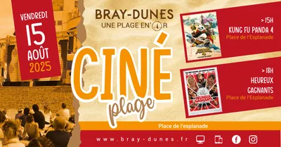 Ciné plage le 15 août à Bray-Dunes