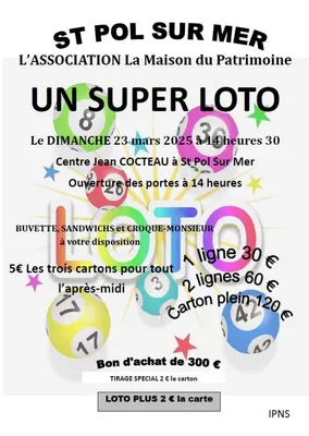 Loto le 23 mars à Saint Pol sur Mer 