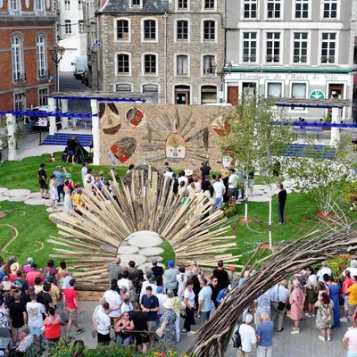 Boulogne-sur-Mer : le jardin éphémère, vu du ciel