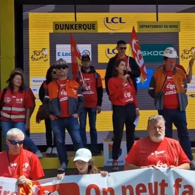 La CGT ArcelorMittal Dunkerque fait entendre sa voix sur le Tour de...