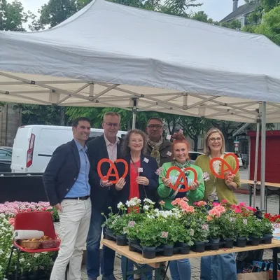 Des géraniums offerts aux mamans à Mulhouse