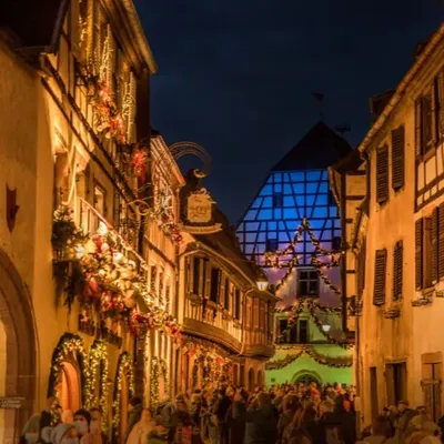 Ambiance de Noël à Kaysersberg pour un film
