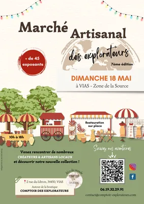 Marché artisanal des explorateurs à Vias