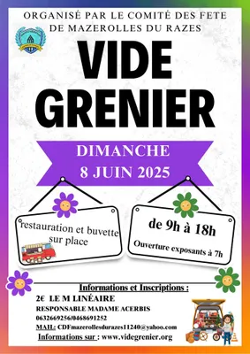 Vide grenier du printemps à Mazerolles-du-Razès