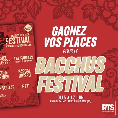 Gagnez vos invitations pour le Bacchus Festival 