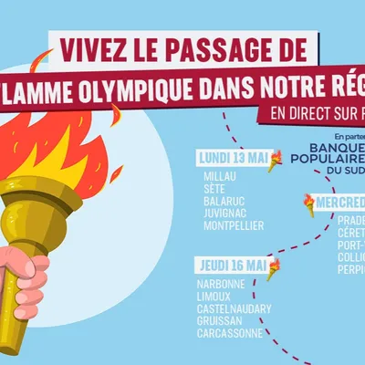 La Flamme Olympique traverse l'Hérault, l'Aude et les...