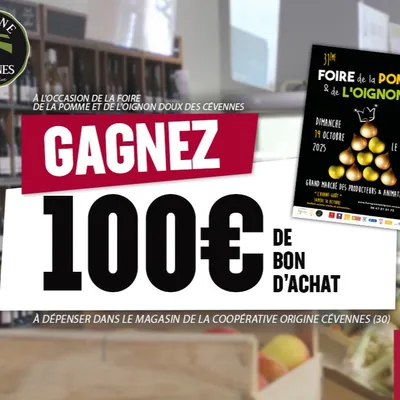 Vos bons d’achats de 100€ à la boutique Origine Cévennes du Vigan !