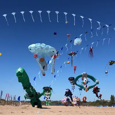 Près de Béziers : Un ballet de cerfs-volants dans le ciel lors du...