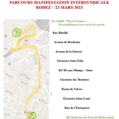Les actions en Aveyron pour cette journée de mobilisation