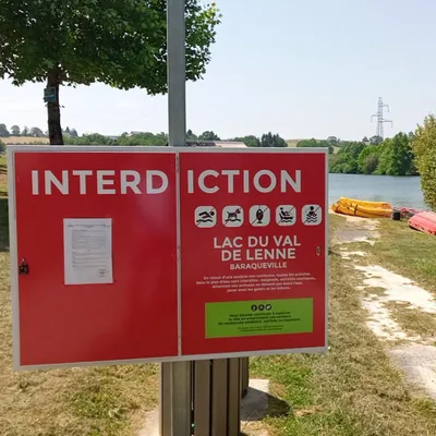 Baraqueville : la baignade et la pêche interdites 