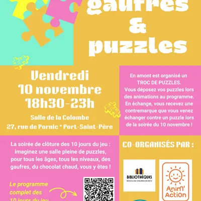 Soirée gaufres et puzzle à Port-Saint-Père