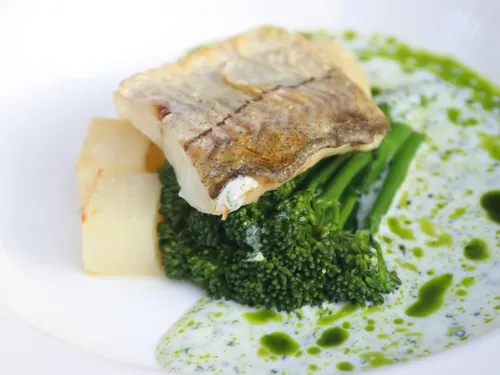 Filet de cabillaud sur lit de brocoli 