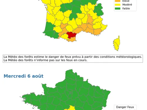 Vigilance rouge incendie dans l'Aude ce mardi, et épisode de...