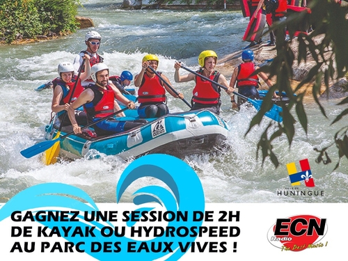 Parc des Eaux Vives : gagnez une session 2h de Kayak ou Hydrospeed