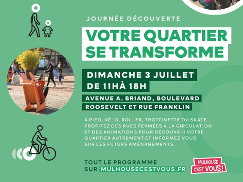 Mulhouse : votre quartier se transforme, journée sans voiture