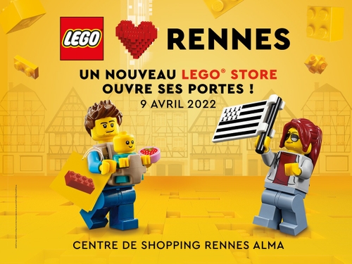 Après Nantes, le centre Alma de Rennes aura son Lego® Store