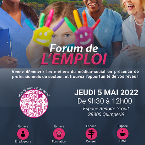 Forum des métiers du secteur médico-social à Quimperlé le 5 mai