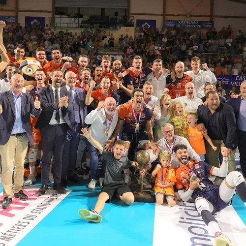 Volley-ball : Montpellier champion de France après sa victoire face...