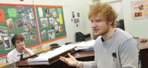 A l'école, Ed Sheeran était nul en...musique?
