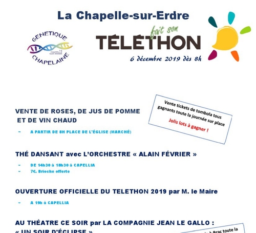 Téléthon 2019 à La Chapelle-sur-Erdre - Animation du 6 décembre