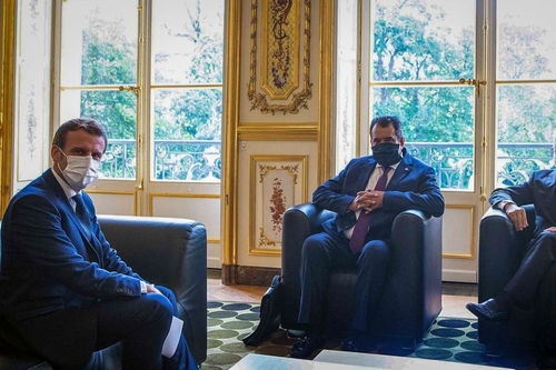 Emmanuel Macron en Polynésie en mars 2021