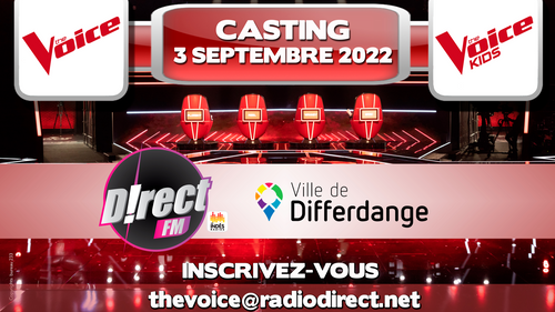 D!RECT FM organise son CASTING pour la prochaine saison de The VOICE  