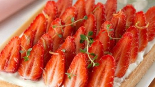 Tarte aux fraises, mascarpone et spéculoos
