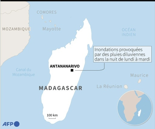 Madagascar: au moins 10 morts dans des inondations après des pluies...